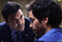 Ian Anthony Dale gives Santiago Cabrera the third degree: Salvation/CBS