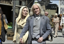 Jaime Murray and Tony Curran stroll through The Hollows in Defiance/SyFy