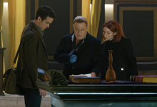 Ashley Zukerman, Eddie Izzard and Valorie Curry in Dan Brown's Lost Symbol for Peacock