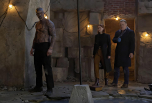 Beau Knapp, Valorie Curry and Eddie Izzard in Dan Brown's Lost Symbol for Peacock