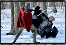 Toby Regbo fends off the bloody English:  Reign for The CW/CBS Studios