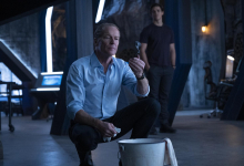 Iain Glen and Brenton Thwaites in The Bat Cave: TITANS for HBOmax