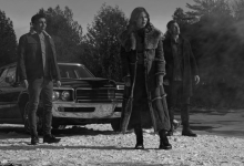 Jay Lycurgo, Conor Leslie  and Alan Ritchson in a  Black & White Afterlife: TITANS for HBOmax
