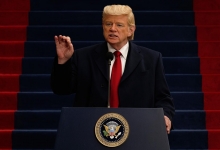 Brendan Gleeson as President Donald Trump in The Comey Rule for Showtime